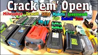 Inside the batteries on the most Popular Power tools: Ego Vs Milwaukee vs Dewalt Vs Stihl 4 k video