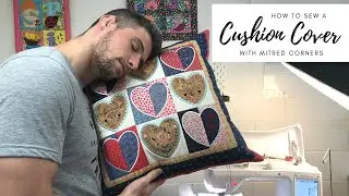 Assembly of Machine Embroidery Blocks to Make Heart of Fold Cushion