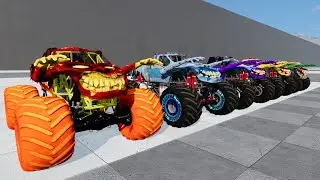 Epic High Speed Monster Truck Jumps & Crashes #106 BeamNG.Drive