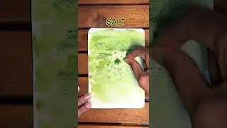 Paint a Dandelion quickly using &lsquo;SALT&rsquo; #painting #salt #watercolors #art
