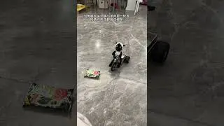 When my boyfriend bought a Shaun the Sheep tricycle, he started playing with a very new thing, t