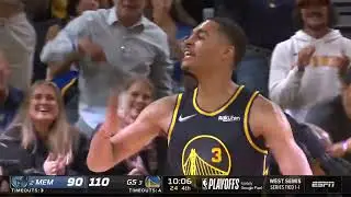Jordan Poole electrifying the Warriors crowd! 😤