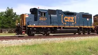 CSX GP38-3(s) with Nice Horn leads CSX F713-28 back to Fayetteville!
