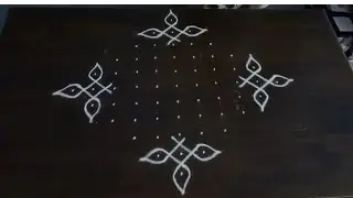 Easy kambikolam 11*1 dots #sikkukolam #kambikolam #small kolam #simple kolam @sharmicreation7867 