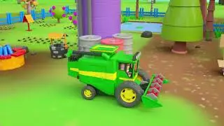 Learn Farm Vehicles for Kids with Uri & Otis   Pretend Play with Toys Garage PiKaBOO