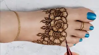 Simple Mehndi Design for Foot Easy & Beautiful/Bridal Henna designs for leg #day -17