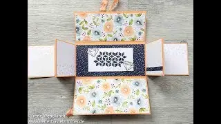 Karten basteln **Faltkarte mit Trick** und Stampin' Up!