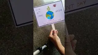 ENVIRONMENT DAY CRAFT FOR KIDS  #papercraft #cardboardcraft #placard #schoolcrafts #easycraft