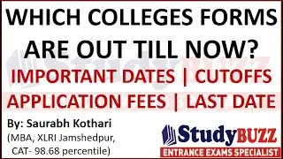 Which colleges forms are out till now? Important dates & cutoffs | DO NOT MISS THIS VIDEO AT ALL