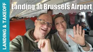 Landing at Brussels Airport & Taxiing to Gate - Brussels Airlines A320 Business Class Window View