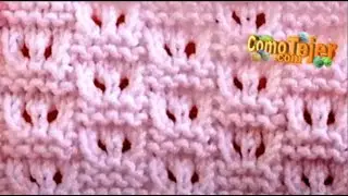 Cómo Tejer Punto Fantasía el Más Fácil Bonito 2 agujas, palillos, knitting (1454)
