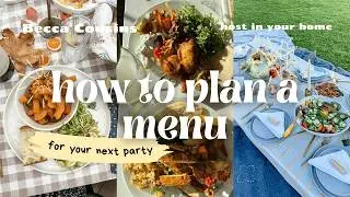 How to make a Menu for your Next Party