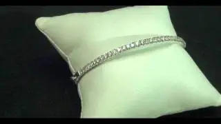2.00Ct SI Diamond Bangle Bracelet 14K White Gold