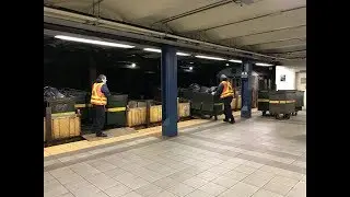 MTA New York City Subway Garbage Pickup #3 Working 42nd St - Port Authority (2/17/20)