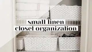 SMALL LINEN CLOSET ORGANIZATION | easy and affordable transformation!