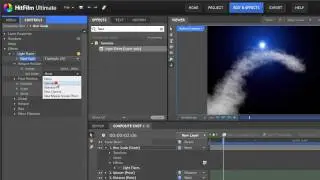 Missile smoke in HitFilm