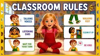 🏫 Classroom Rules Song with Actions for Kids | Free Printable | Back to School Circle Time