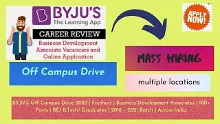 Off campus drive for 2018-2021 batch students /Mass Hiring  /5-10lpa