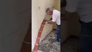 installation of half-circular bricks to cover the storage building for goods #shortvideo #viral #fyp