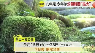 九年庵 秋の一般公開は公開範囲を拡大 11月15日から23日まで9日間限定【佐賀県神埼市】 (24/11/12 18:40)