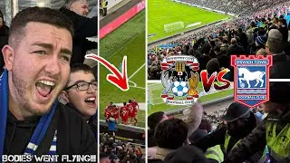 THE MOST UNBELIEVABLE LIMBS as POLICE HOLD BACK FANS at COVENTRY CITY vs IPSWICH TOWN