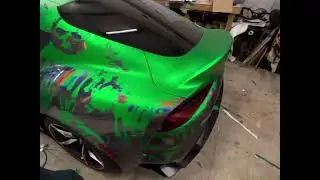 2021 Supra Wrapped In Black Holographic Wrap & Matte Green Chrome