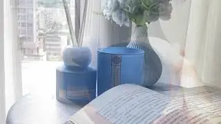 glass candle jar and glass diffuser bottle combination