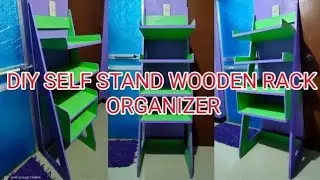 DIY SELF STAND WOODEN RACK ORGANIZER