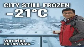 Waterloo &minus;21&deg;C ❄️ Polar Vortex Aftermath | Frozen City Balcony Timelapse