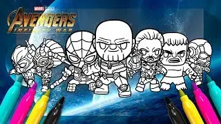 Avengers Infinity war Coloring SET | Go BIG Super Heroes Figure Coloring