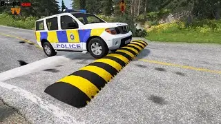 Cars vs Massive Speed Bumps and Massive Potholes #408 BeamNG.drive | BeamNG-Cars TV live 18
