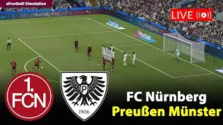 🔴Live- FC N&uuml;rnberg gegen Preu&szlig;en M&uuml;nster | 2. Bundesliga 2025/26 | Football PES21 Simulation