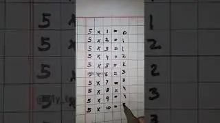 5 table trick|how to write 5 table easily #mayh#tabletrick#5table