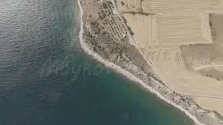 D-Log M. Seddulbahir, Eceabat, Turkey. Aerial view of historic Mehmetcik Feneri lighthouse at Cap...