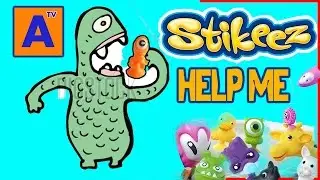 Стикезы Монстр съел коллекцию прилипал! /  Monster eats fried STIKEEZ