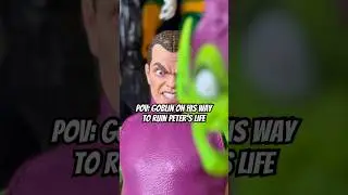 POV: Goblin on his way to ruin Peter&rsquo;s life #marvel #spiderman #actionfigures #pov #greengoblin