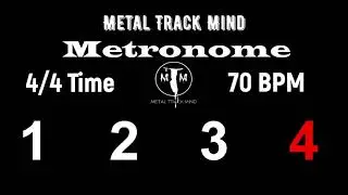 Metronome 4/4 Time 70 BPM visual numbers