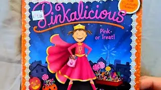 Reading the Halloween book: Pinkalicious Pink or Treat