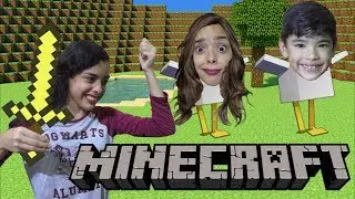 VIRAMOS GALINHAS !! MINECRAFT ESCONDE-ESCONDE (Estevão, Milla e Milly)