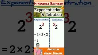 Difference Between Exponentiation & Tetration | Titration Maths in Hindi  #tetration #shorts
