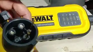 Обзор портативного зарядного устройства для электромобилей DEWALT уровня 1 и 2, NEMA 6 20 с адапт...