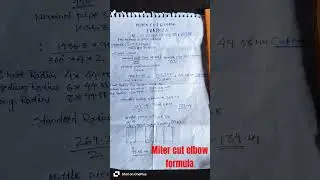 Miter Cut Elbow Formula | Pipe Fitting Calculation Made Easy