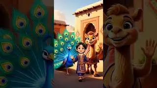 Welcome Welcome | Cute Balochi Culture Cartoon #shorts  🐪🦚