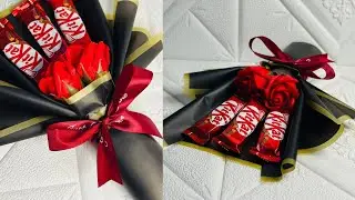 How to Make 3 KitKat Bouquets Step by Step | DIY Chocolate Bouquet Tutorial