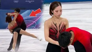 Riku Miura & Ryuichi Kihara broke down in tears after this Huge fall in Olympics Figure Pair Skating