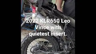 2022 KLR650 Leo Vince Exhaust (with quiet insert) Idle & Rev