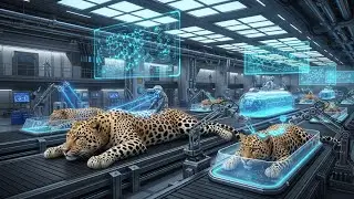 Angry leopards teeth cleaning machine (brave workers)