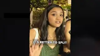 Woman says Split the bill on the first Date