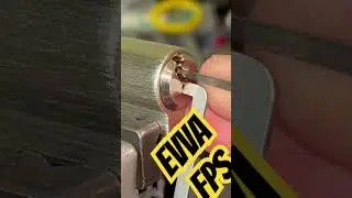 Open lock EVVA FPS 5 pins. Вскрытие цилиндра EVVA fps. #lockpicking