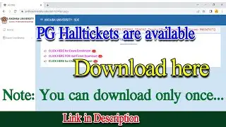 Andhra University - Distance Education - PG Examination Halltickets available Now - @BestTechWorld